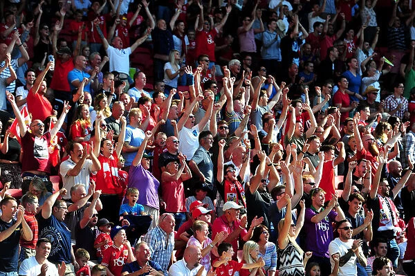 Bristol City Celebrate Bobby Reid's Winning Goal Against Wigan Athletic (06 / 08 / 2016)
