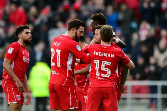 Framed Print : Bristol City Celebrate Lee Tomlin's Goal Against Ipswich Town (03 / 12 / 2016) Framed Print : Bristol City Celebrate Lee Tomlin's Goal Against Ipswich Town (03 / 12 / 2016)