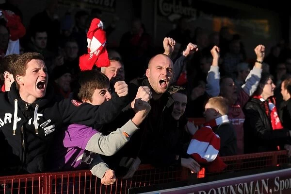 Bristol City Celebrate Luke Ayling's Winning Goal Against Crawley Town, March 7, 2015