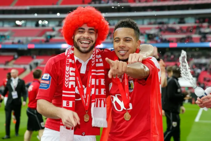 Framed Print : Bristol City Celebrates 2-0 Victory Over Walsall in Johnstones Paint Trophy Final