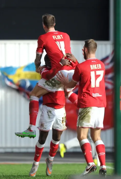 Framed Print : Bristol City Celebrates: Agard's Goal vs. Hull City (November 2015)