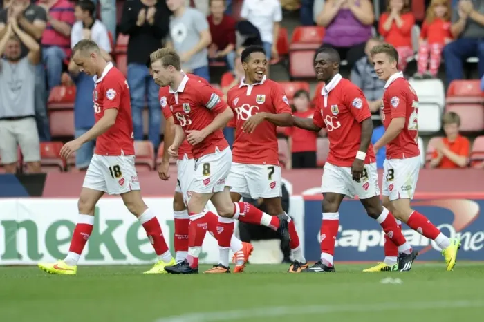Framed Print : Bristol City Celebrates: Agard's Goal vs Doncaster Rovers, September 13, 2014 Framed Print : Bristol City Celebrates: Agard's Goal vs Doncaster Rovers, September 13, 2014