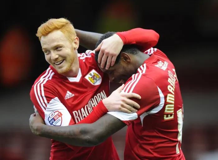 Framed Print : Bristol City Celebrates: Jay Emmanuel-Thomas and Ryan Taylor Framed Print : Bristol City Celebrates: Jay Emmanuel-Thomas and Ryan Taylor