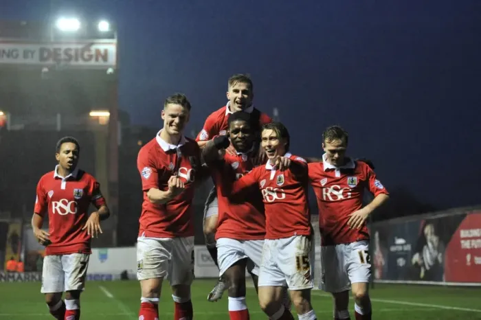Framed Print : Bristol City Celebrates: Jay Emmanuel-Thomas Scores Against Yeovil Town (December 2014) Framed Print : Bristol City Celebrates: Jay Emmanuel-Thomas Scores Against Yeovil Town (December 2014)
