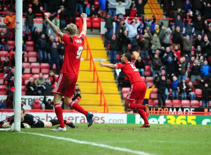 Framed Print : Bristol City Celebrates Npower Championship Win Against Barnsley: Lewin Nyatanga's Goal (February 2013) Framed Print : Bristol City Celebrates Npower Championship Win Against Barnsley: Lewin Nyatanga's Goal (February 2013)