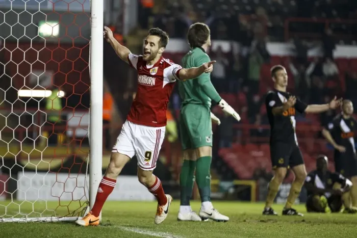 Framed Print : Bristol City Celebrates Nyron Nosworthy's Goal Against Port Vale, Sky Bet League One, 2014 Framed Print : Bristol City Celebrates Nyron Nosworthy's Goal Against Port Vale, Sky Bet League One, 2014