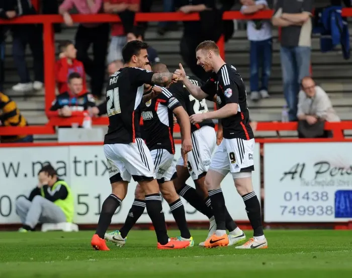 Framed Print : Bristol City Celebrates: Stephen Pearson's Goal vs. Stevenage (April 2014) Framed Print : Bristol City Celebrates: Stephen Pearson's Goal vs. Stevenage (April 2014)