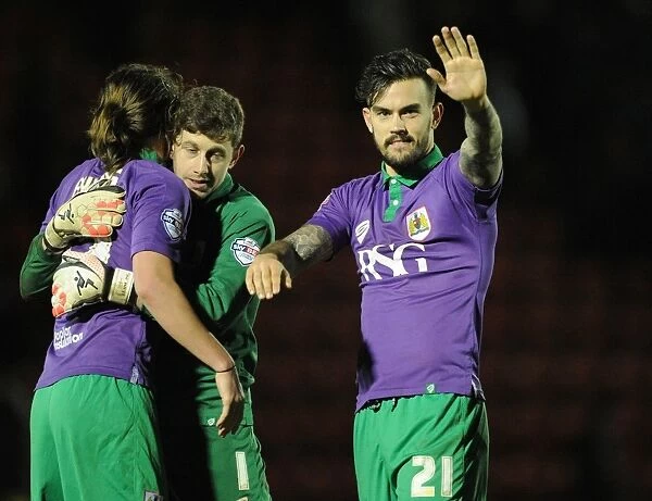 Bristol City Celebrates Win over Leyton Orient: Fielding, Ayling, and Pack Rejoice