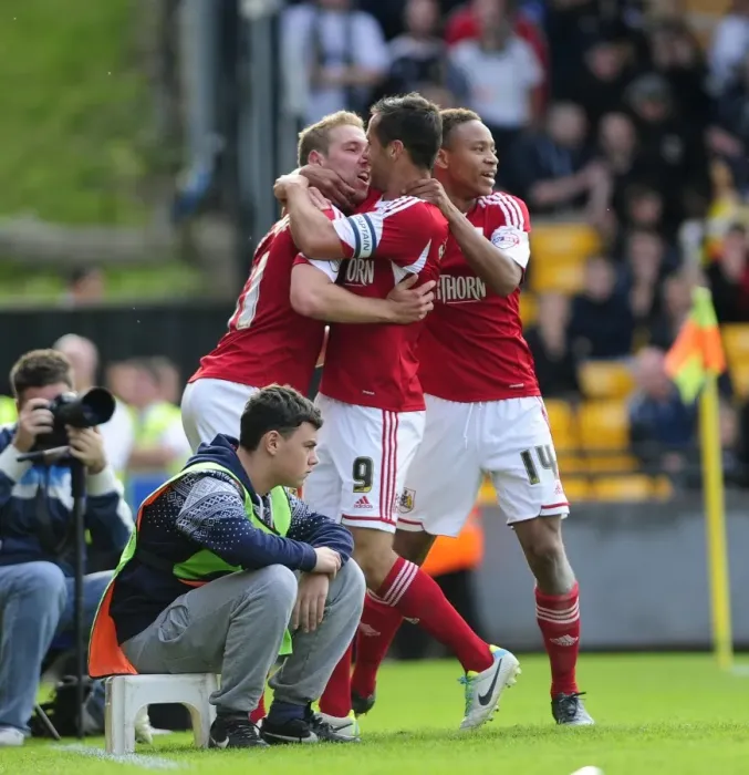 Framed Print : Bristol City Celebrates Win Against Port Vale: Scott Wagstaff's Goal Secures Victory Framed Print : Bristol City Celebrates Win Against Port Vale: Scott Wagstaff's Goal Secures Victory
