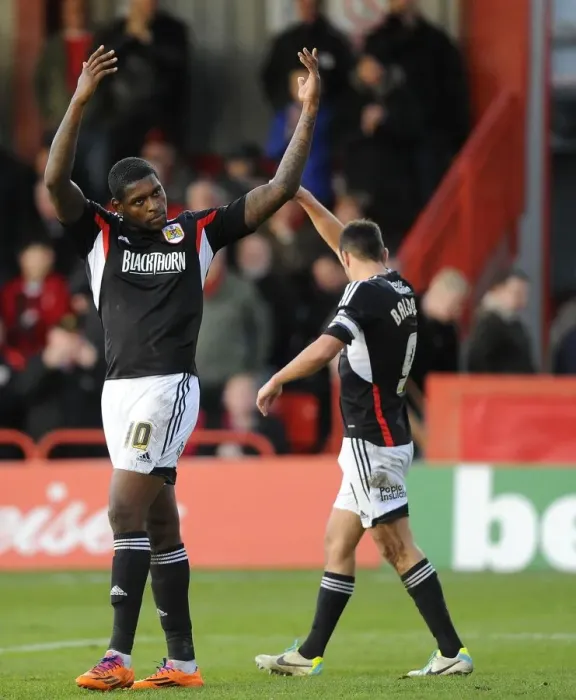Framed Print : Bristol City Celebration: Jay Emmanuel-Thomas and Sam Baldock Rejoice after FA Cup Goal vs Tamworth (08 / 12 / 2013) Framed Print : Bristol City Celebration: Jay Emmanuel-Thomas and Sam Baldock Rejoice after FA Cup Goal vs Tamworth (08 / 12 / 2013)