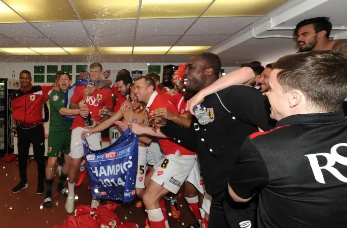 Framed Print : Bristol City Claims League Victory: Thrilling Celebrations at Ashton Gate Framed Print : Bristol City Claims League Victory: Thrilling Celebrations at Ashton Gate
