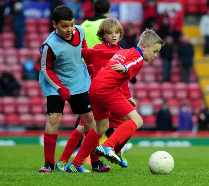 Framed Print : Bristol City Community Trust: Children's Football Match at Ashton Gate during Half Time Framed Print : Bristol City Community Trust: Children's Football Match at Ashton Gate during Half Time