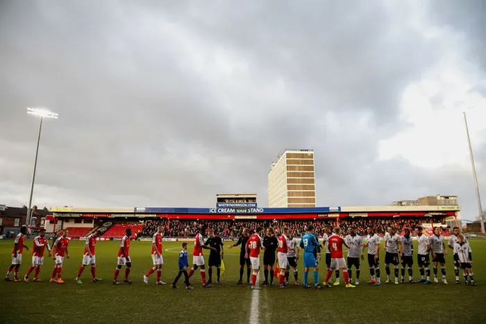 Framed Print : Bristol City and Crewe Alexandra Players Shake Hands After Match, Sky Bet League 1, 2014 Framed Print : Bristol City and Crewe Alexandra Players Shake Hands After Match, Sky Bet League 1, 2014