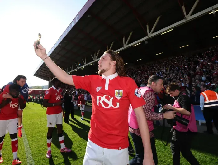 Framed Print : Bristol City Crowned Champions: Luke Ayling's Emotional Moment at Ashton Gate (April 18, 2015) Framed Print : Bristol City Crowned Champions: Luke Ayling's Emotional Moment at Ashton Gate (April 18, 2015)