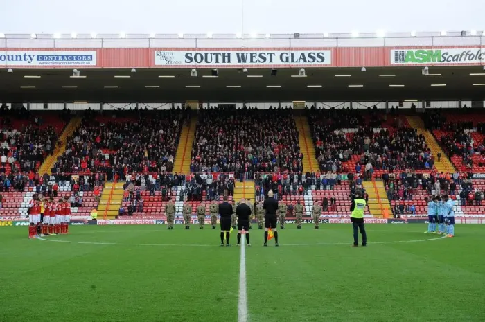 Framed Print : Bristol City and Dagenham & Redbridge Honor Soldiers with a Minute of Silence during FA Cup Match, 2013 Framed Print : Bristol City and Dagenham & Redbridge Honor Soldiers with a Minute of Silence during FA Cup Match, 2013