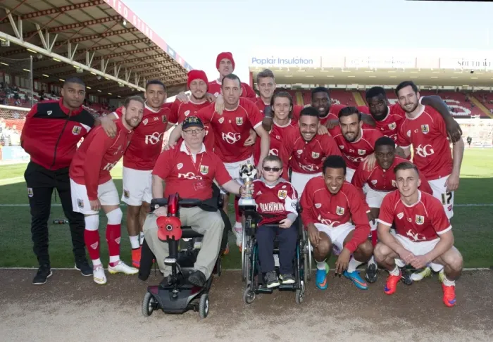 Framed Print : Bristol City Disabled Supporters Honor Players of the Season at Ashton Gate: Bristol City vs Coventry City, 180415 Framed Print : Bristol City Disabled Supporters Honor Players of the Season at Ashton Gate: Bristol City vs Coventry City, 180415