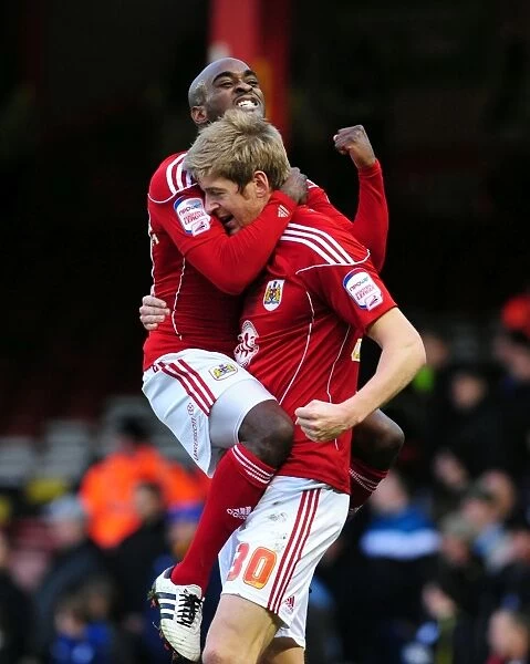 Bristol City: Double Celebration - Campbell-Ryce and Stead Rejoice in Championship Victory over Cardiff City (01 / 01 / 2011)