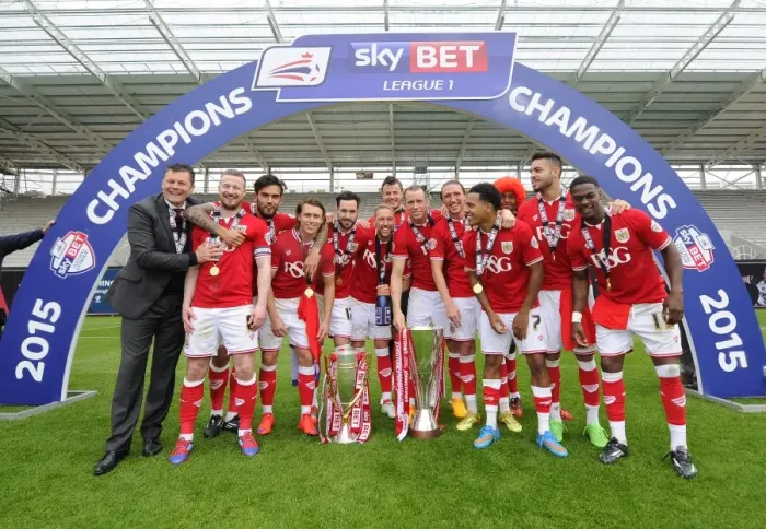 Framed Print : Bristol City: Double Champions - League One and JPT Trophy Victory