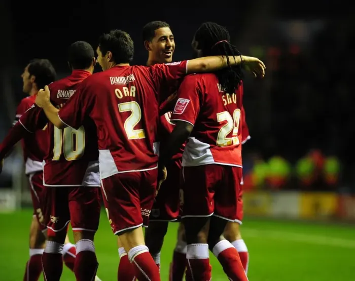 Framed Print : Bristol City: Evander Sno and Teammates Celebrate Historic Win Against Leicester City Framed Print : Bristol City: Evander Sno and Teammates Celebrate Historic Win Against Leicester City