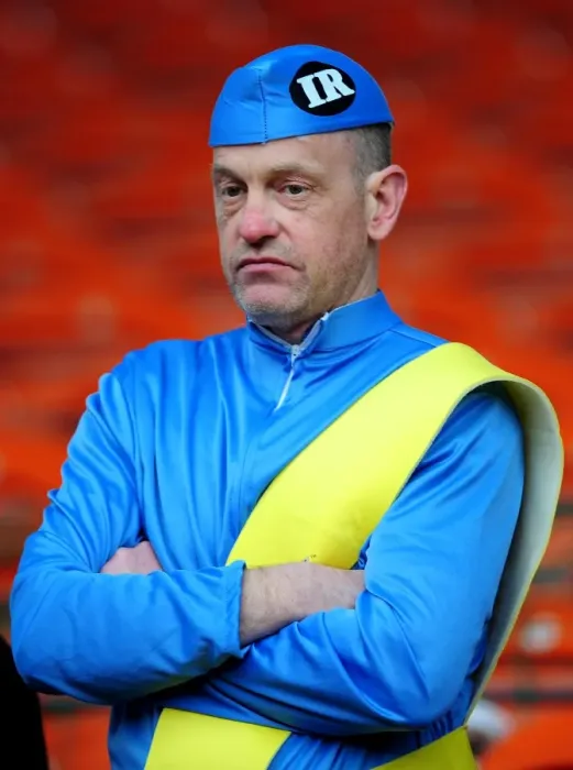 Framed Print : Bristol City Fan in Fancy Dress at Blackpool vs. Bristol City, Npower Championship (02 / 03 / 2013)