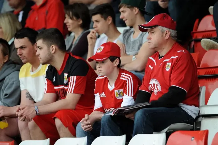 Framed Print : Bristol City Fans in Action at Broadhall Way