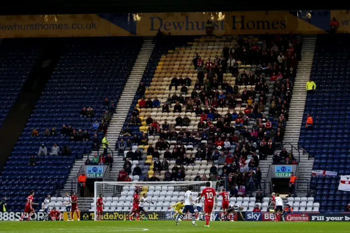Framed Print : Bristol City Fans in Action at Championship Match vs. Preston North End, April 2017