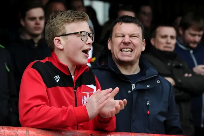 Framed Print : Bristol City Fans in Action at Griffin Park Framed Print : Bristol City Fans in Action at Griffin Park