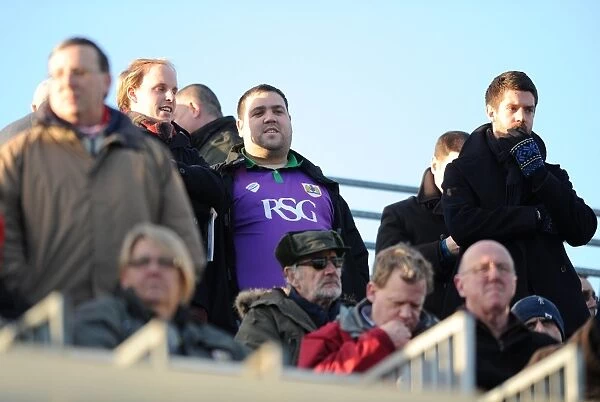 Bristol City Fans in Action at Priestfield Stadium