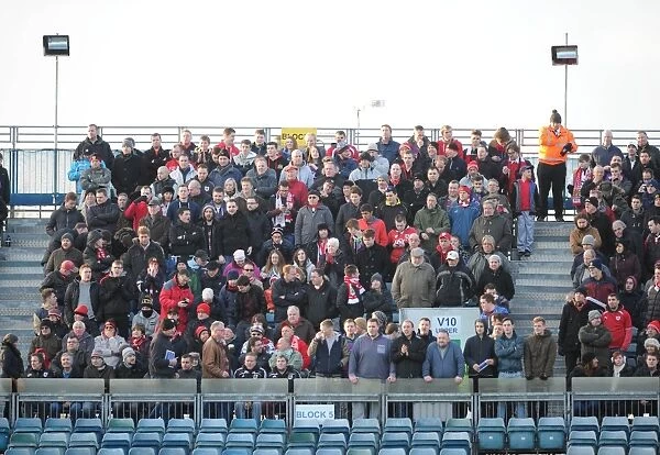 Bristol City Fans in Action at Priestfield Stadium (December 2014)