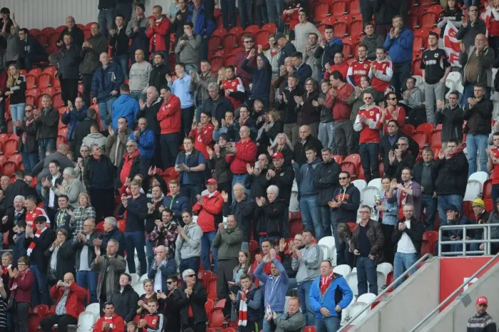 Framed Print : Bristol City Fans in Action at Rotherham United's New York Stadium, 2014 Framed Print : Bristol City Fans in Action at Rotherham United's New York Stadium, 2014