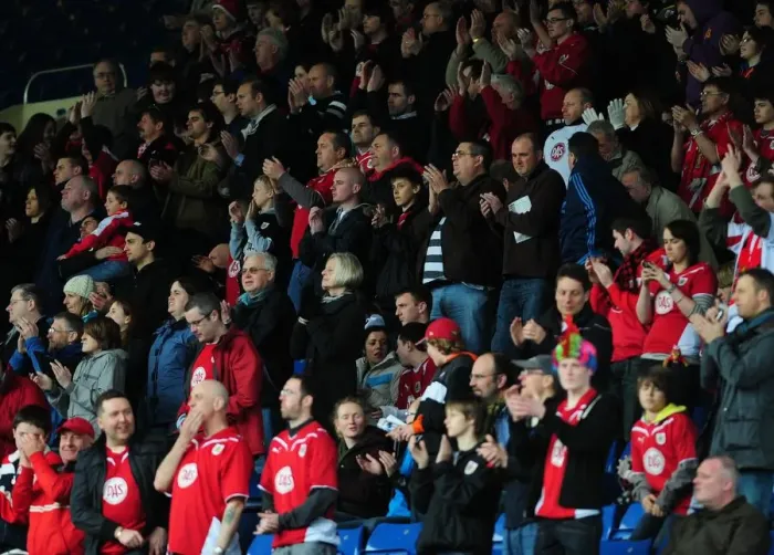 Framed Print : Bristol City Fans in Action: Sheffield Wednesday vs. Bristol City, Championship Match, Hillsborough Stadium, 2010