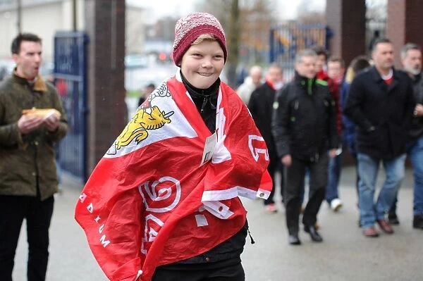 Bristol City Fans Arrive at The Hawthorns for FA Cup Third Round Match against West Brom