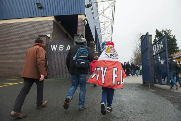 Framed Print : Bristol City Fans Arrive at The Hawthorns for FA Cup Third Round Match