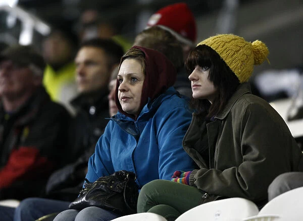Bristol City Fans Brave the Cold at Hull City's KC Stadium, 2013