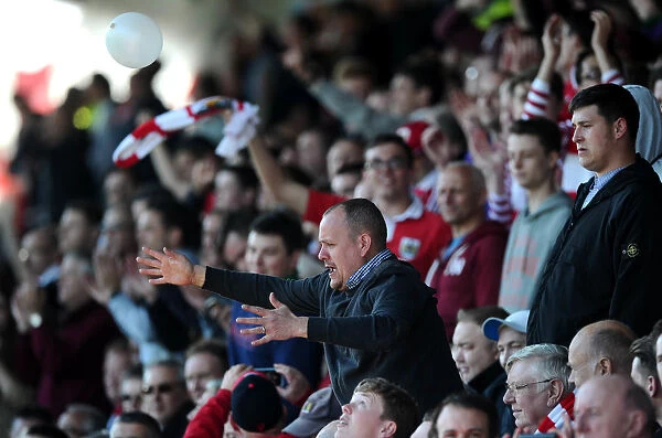 Bristol City Fans Celebrate at Chesterfield's Proact Stadium, League One Football Match - 25 / 04 / 2015
