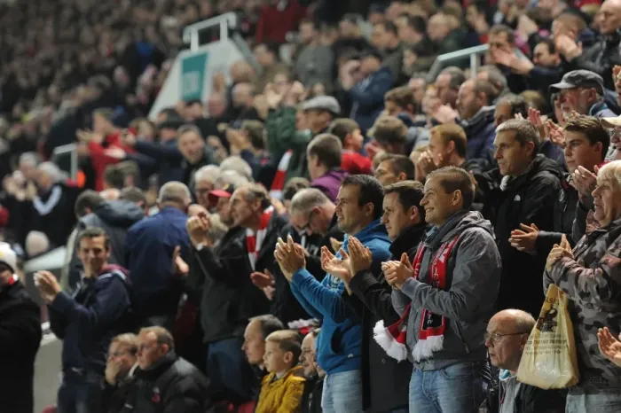 Framed Print : Bristol City Fans Celebrate Taking the Lead Against Wolves at Ashton Gate, 2015 Framed Print : Bristol City Fans Celebrate Taking the Lead Against Wolves at Ashton Gate, 2015