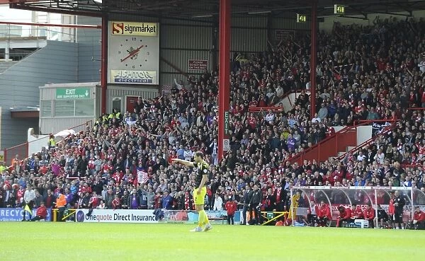 Bristol City Fans Celebrate in Williams Stand during Sky Bet League One Match against Walsall