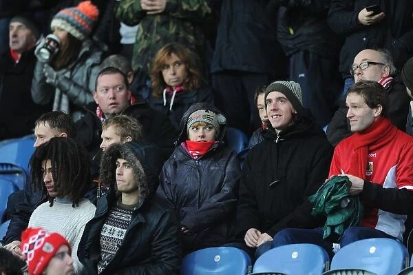 Bristol City Fans Cheer at Huddersfield Town's St. John Smith's Stadium during Sky Bet Championship Match