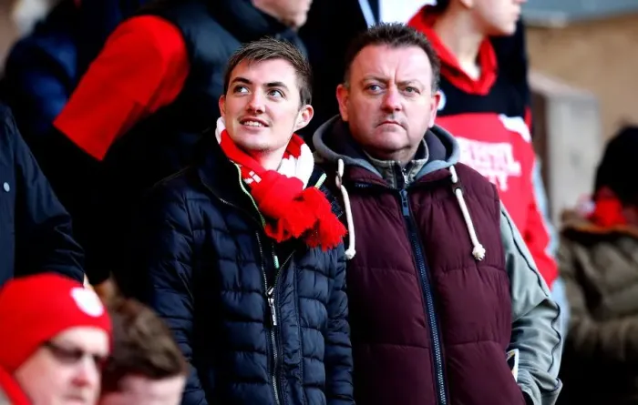 Framed Print : Bristol City Fans Cheer at Molineux during Sky Bet Championship Match against Wolverhampton Wanderers (December 2016)