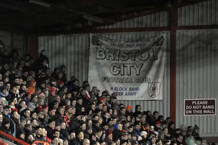 Framed Print : Bristol City Fans Cheering at Ashton Gate Stadium during FA Cup Third Round Replay against Doncaster Rovers, January 2015 Framed Print : Bristol City Fans Cheering at Ashton Gate Stadium during FA Cup Third Round Replay against Doncaster Rovers, January 2015