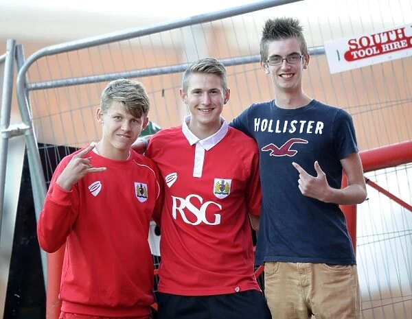 Bristol City Fans Cheering at Ashton Gate During U21s Match Against Crystal Palace, September 2014