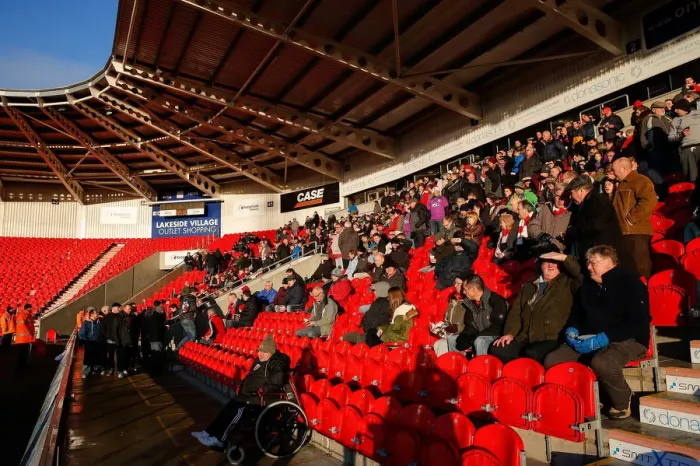 Framed Print : Bristol City Fans Cheering at Doncaster Rovers's FA Cup Match, January 2015 Framed Print : Bristol City Fans Cheering at Doncaster Rovers's FA Cup Match, January 2015