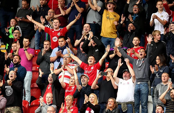 Bristol City Fans Cheering at Rotherham United Match, Sky Bet Championship (September 10, 2016)