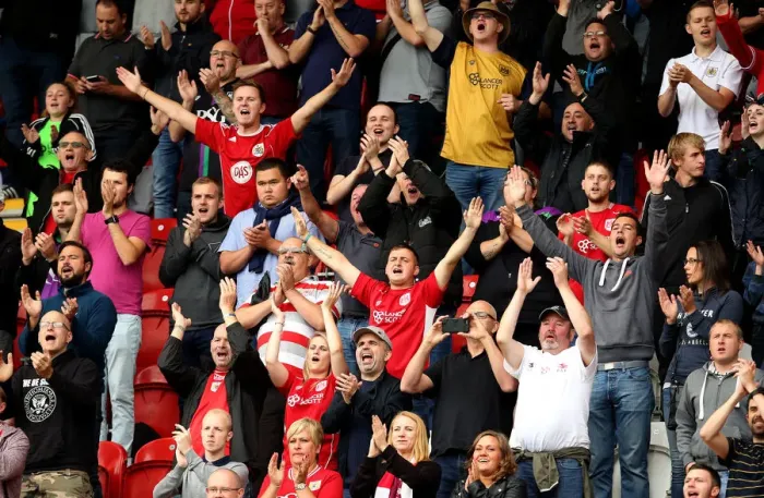 Framed Print : Bristol City Fans Cheering at Rotherham United Match, Sky Bet Championship (September 10, 2016) Framed Print : Bristol City Fans Cheering at Rotherham United Match, Sky Bet Championship (September 10, 2016)