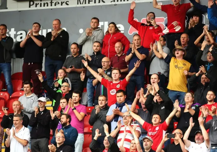Framed Print : Bristol City Fans Cheering at Rotherham United Match, Sky Bet Championship (September 10, 2016) Framed Print : Bristol City Fans Cheering at Rotherham United Match, Sky Bet Championship (September 10, 2016)