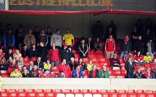 Bristol City Fans at The City Ground during Nottingham Forest vs. Bristol City Football Match, April 7, 2012