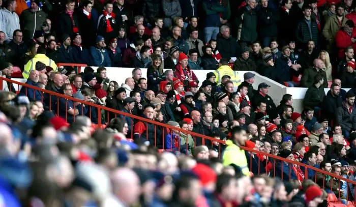 Framed Print : Bristol City Fans at The City Ground during Nottingham Forest vs. Bristol City Championship Match, 2016