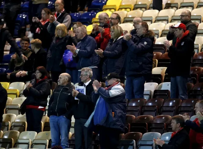 Framed Print : Bristol City Fans at Deepdale: Sky Bet Championship Showdown vs. Preston North End (April 4, 2017)