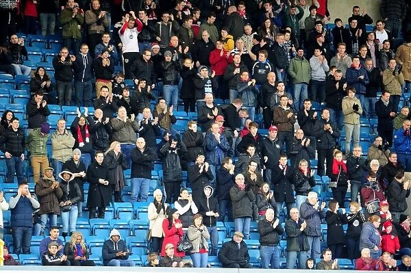 Bristol City Fans at The Den: A Sea of Passion During Millwall vs. Bristol City Championship Match, London (January 2013)