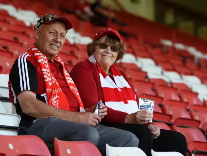 Framed Print : Bristol City Fans in the Dolman Stand, Ashton Gate Stadium during Bristol City vs Brentford Match, Sky Bet Championship (150815)